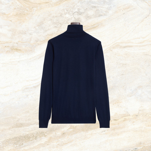 Dark navy "Unstructured ZILLI" turtleneck sweater Dark navy "Unstructured ZILLI" turtleneck sweater