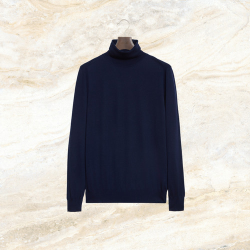 Dark navy "Unstructured ZILLI" turtleneck sweater Dark navy "Unstructured ZILLI" turtleneck sweater