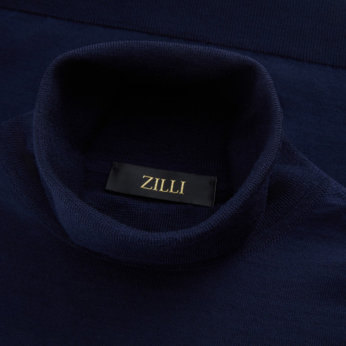 Dark navy "Unstructured ZILLI" turtleneck sweater Dark navy "Unstructured ZILLI" turtleneck sweater