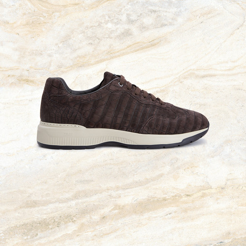 Brown running sneakers