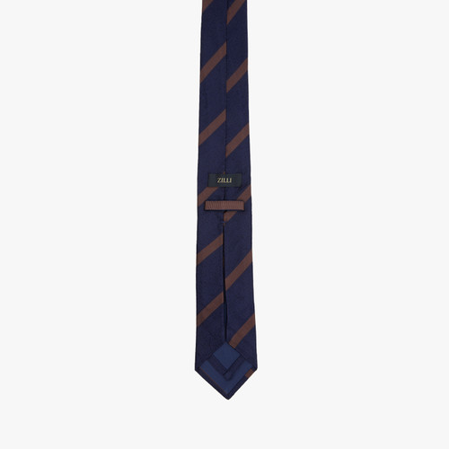 Dark navy "Pala" striped tie, 7 cm Dark navy "Pala" striped tie, 7 cm