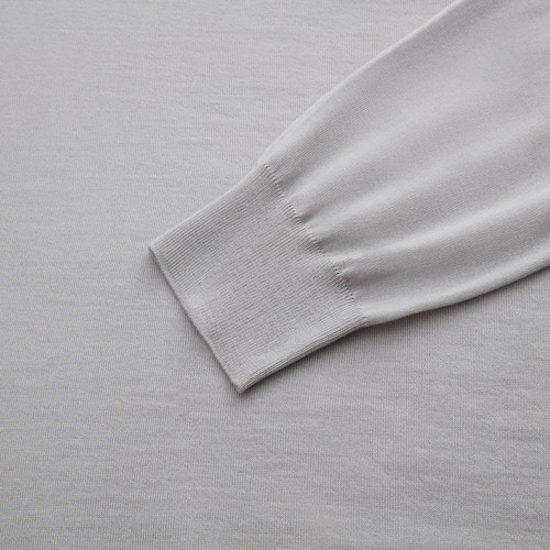 Blond fawn “Unstructured ZILLI” zipped polo shirt