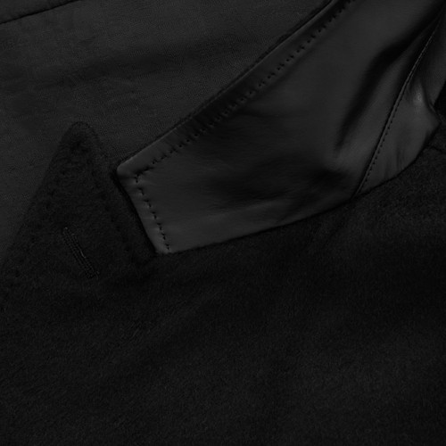 Black double-breasted coat