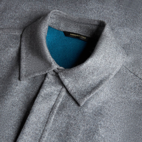 Soft grey “Double” overshirt