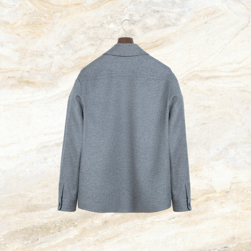 Soft grey “Double” overshirt