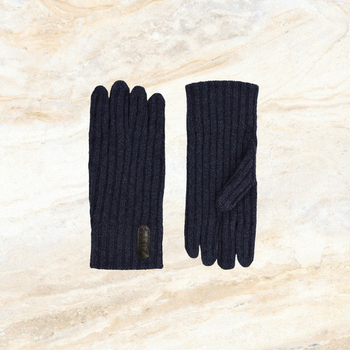 Dark navy solid color gloves