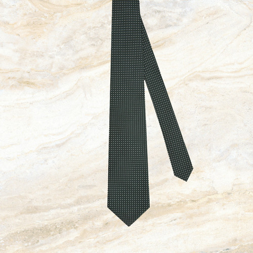 English green “Pinhead” tie with white polka dot pattern, 8 cm