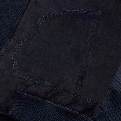 Dark navy blue "Triple stitching" zipped cardigan