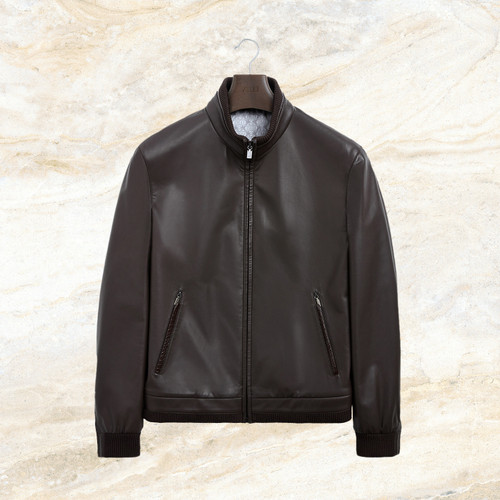 Chocolate brown ‘Rond Heritage’ blouson