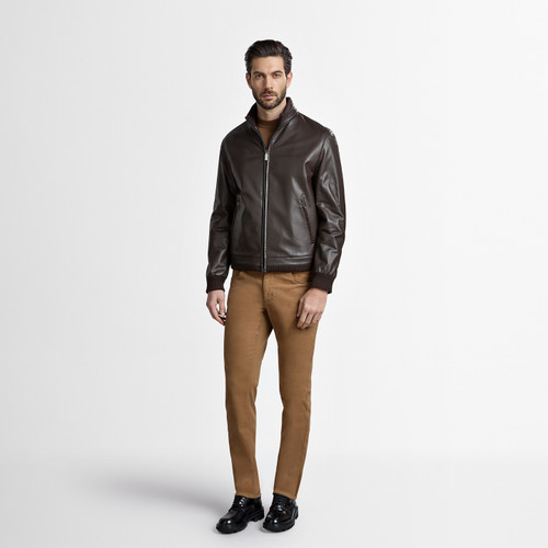 Chocolate brown ‘Rond Heritage’ blouson