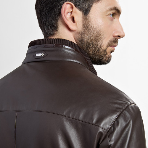 Chocolate brown ‘Rond Heritage’ blouson