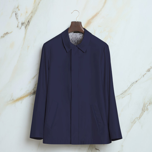 Blue periwinkle “Poki Intemporel” parka