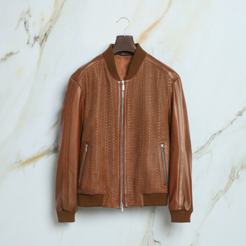 Warm copper “Tobias” blouson jacket