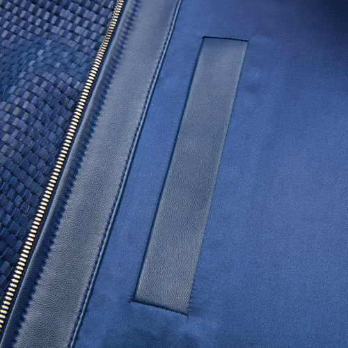 Light periwinkle blue “Tobias” blouson jacket