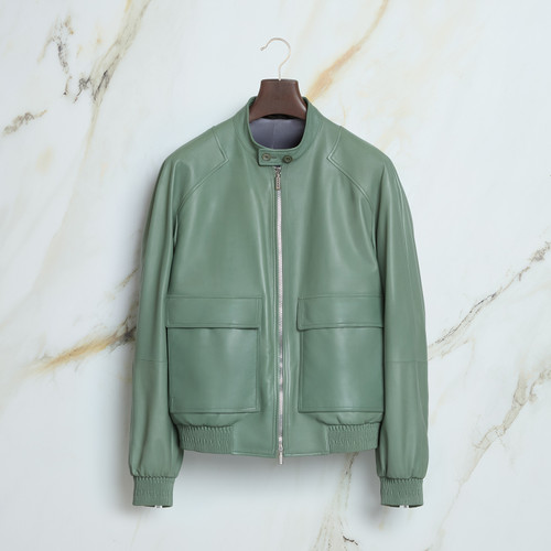 Thyme green “Tsuki” blouson jacket
