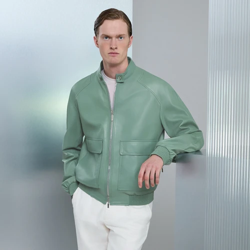 Thyme green “Tsuki” blouson jacket