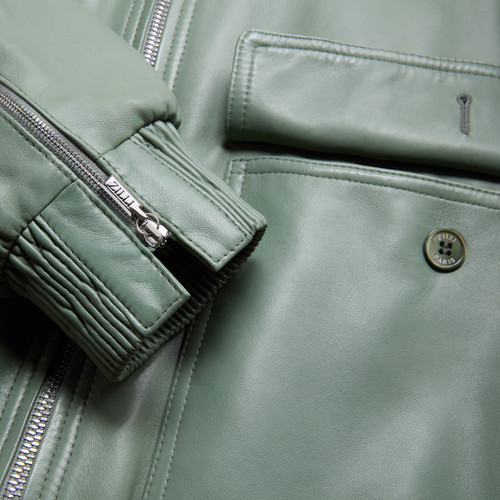 Thyme green “Tsuki” blouson jacket