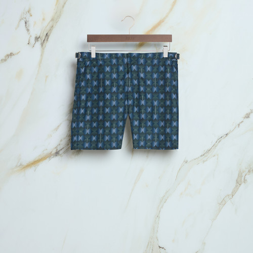 Dark sage "Fan ZILLI Letters" swimsuit 