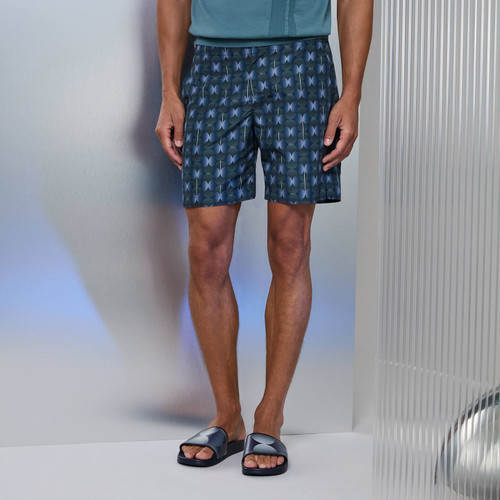Dark sage "Fan ZILLI Letters" swimsuit 