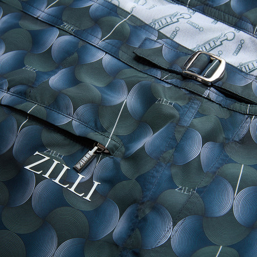 Dark sage "Fan ZILLI Letters" swimsuit 