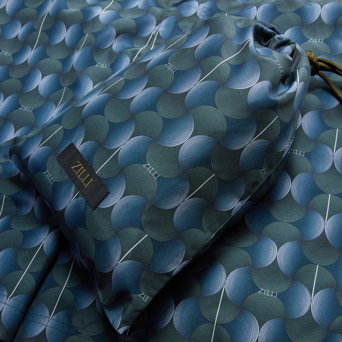 Dark sage "Fan ZILLI Letters" swimsuit 