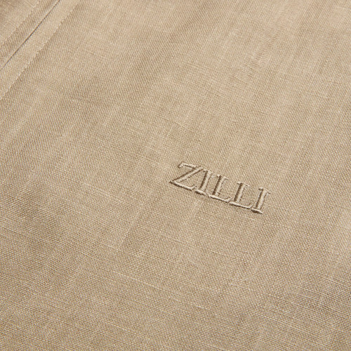 Pale caramel “ZILLI Letters” bomber jacket