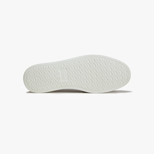 White “Piping Micro Woven” slip-on sneakers