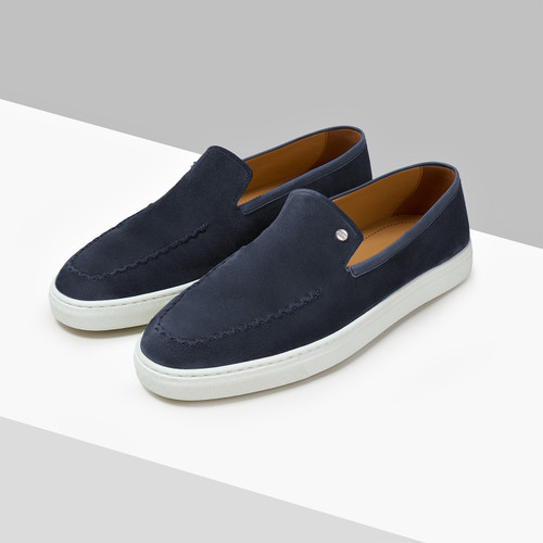 Periwinkle blue “Stitching Doll” loafers