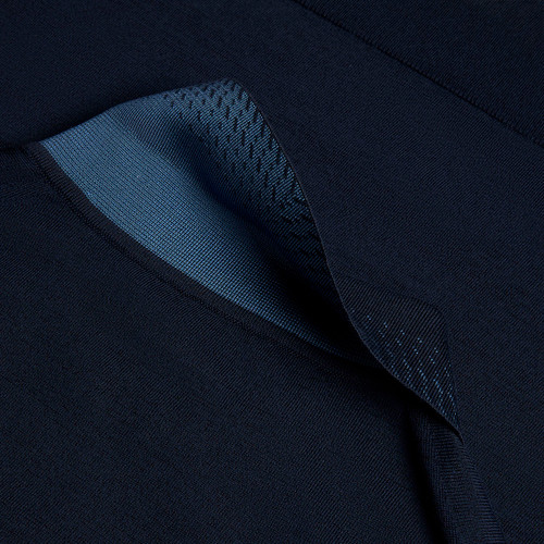 Dark navy blue “Collar Fade” button-down polo shirt