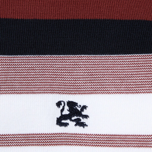 Natural white “Yacht Club” zipped polo shirt