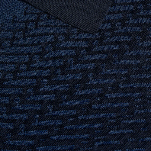 Dark navy blue “Dusk” zipped polo shirt