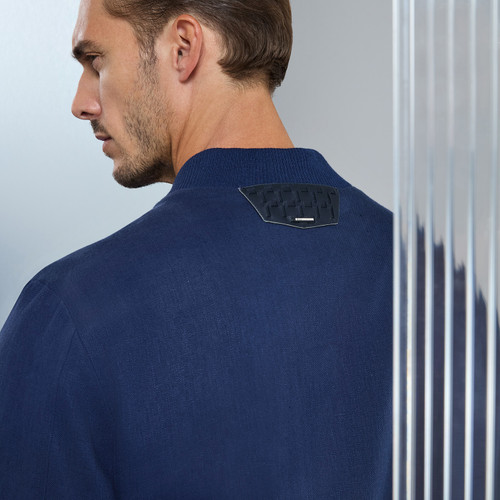Light navy blue “Solid Color” bomber jacket