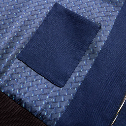 Light navy blue “Solid Color” bomber jacket