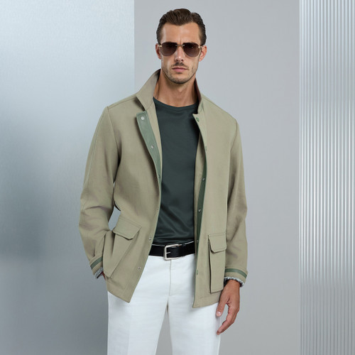 Thyme green “Timan” parka with belt