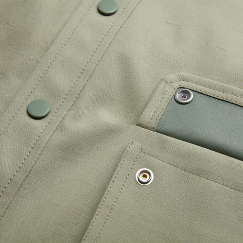 Thyme green “Timan” belted safari jacket