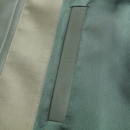 Thyme green “Timan” belted safari jacket