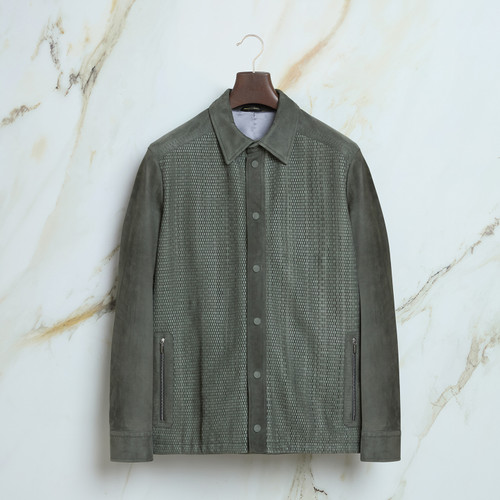 Green-grey thyme “Tismo” overshirt