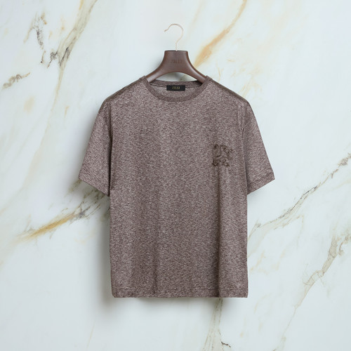 Chocolate brown “Zig Zag Mini Griffon” T-shirt