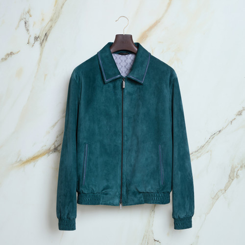 Blue - green “Hike Intemporel” blouson jacket