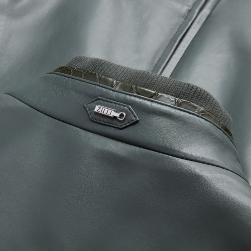 Dark sage green “Rond Intemporel” blouson jacket
