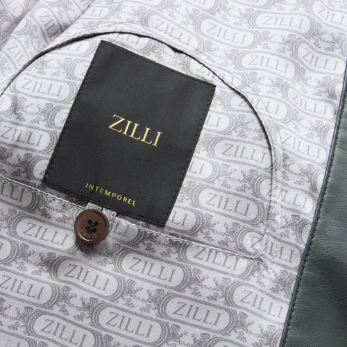 Dark sage green “Rond Intemporel” blouson jacket