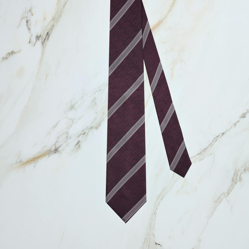 Dark mauve "English Regimental" tie, 7 cm