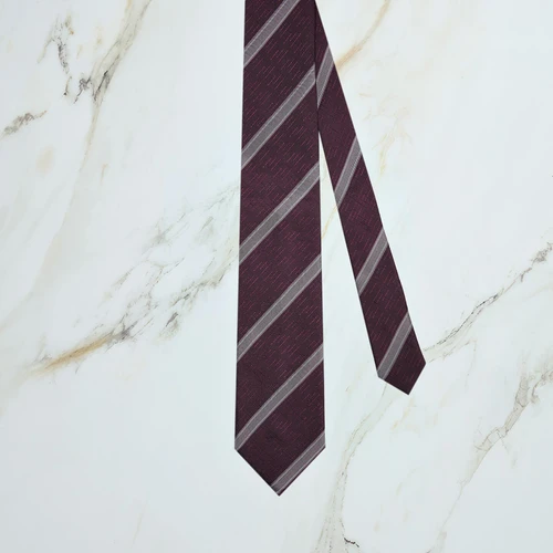 Dark mauve "English Regimental" tie, 7 cm