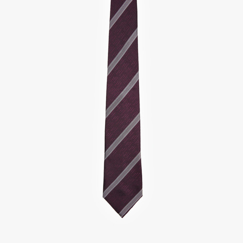 Dark mauve "English Regimental" tie, 7 cm