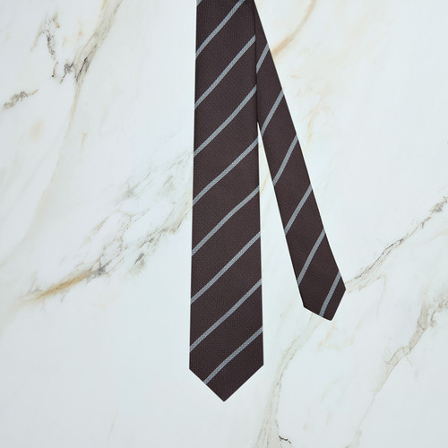 Chocolate "Space Regimental" tie, 7 cm