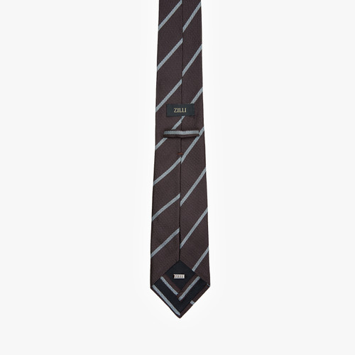 Chocolate "Space Regimental" tie, 7 cm