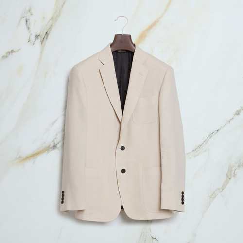 Blond fawn "London" single breasted jacket