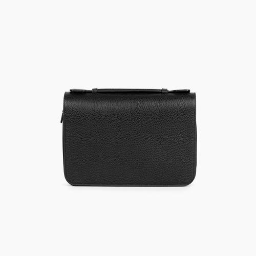 Black "Classic Ingot Palladium" double zip pouch