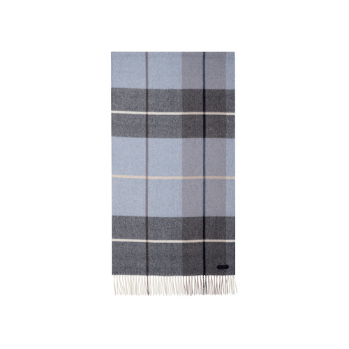 Slate blue "Udaru" fringed scarf