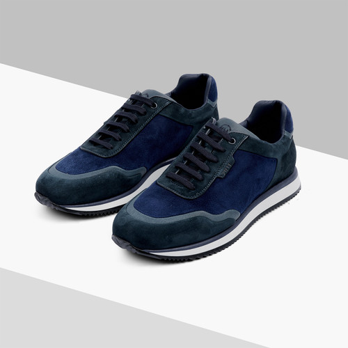 “Hidden Stitched” sneakers in periwinkle blue